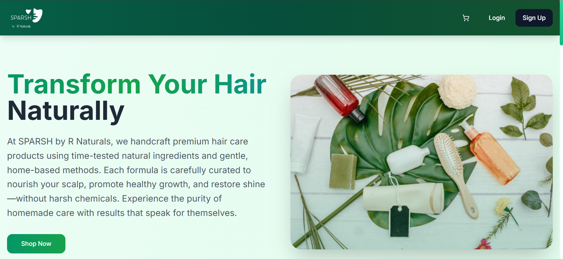 Sparsh Naturals E-commerce - Sparsh Naturals is a clean and responsive e-commer...